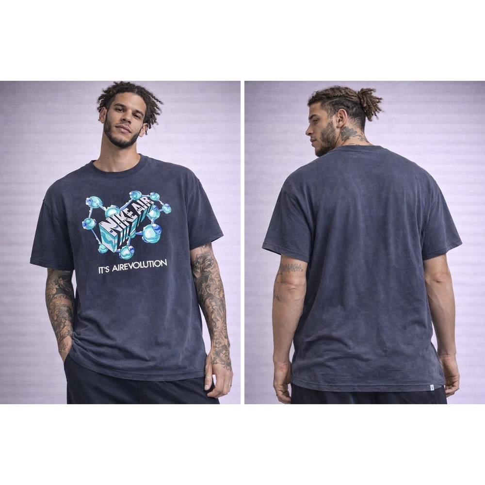 Nike Air Graphic T-Shirt‎ "It's Airevolution" Loose Fit Men's Large Gray NWT